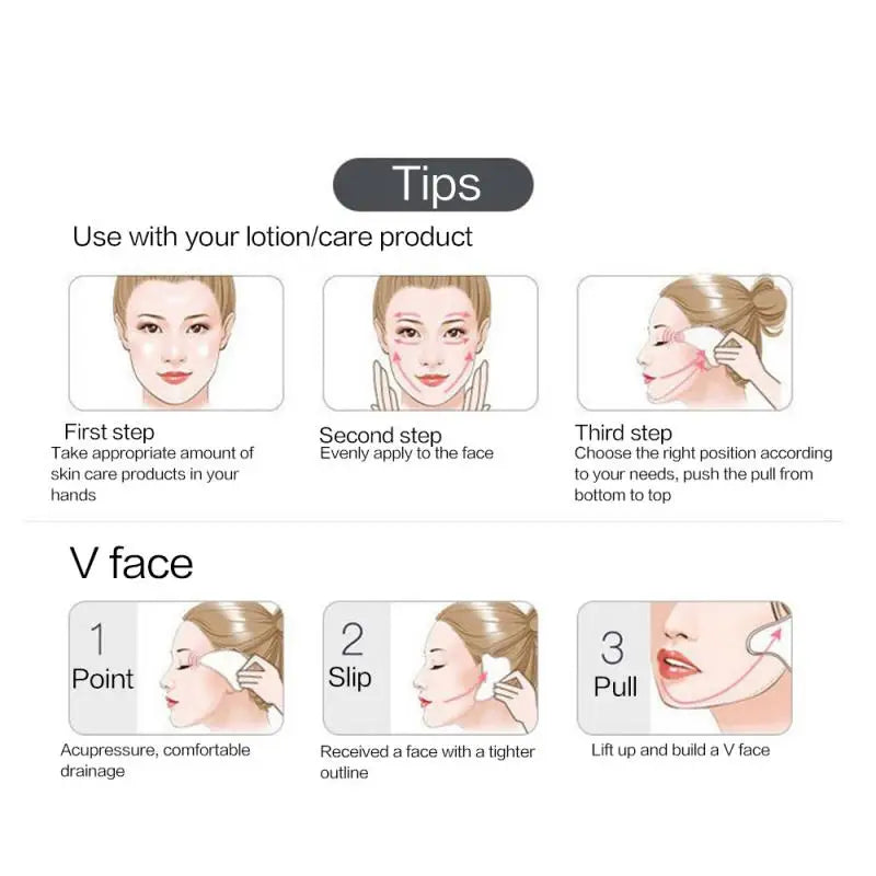 GuaSha Jade Facial Beauty Scraping Massage Tools Firm Skin Care Face Gua Sha SPA Physical Therapy Gue Che Roller Natural Stone