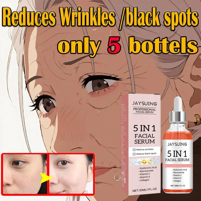 5 In 1 Face Serum 30% Vitamin C Moisturizing brightening Vitamin C Hyaluronic Acid Facial Serum Shrink Pores Skin Care