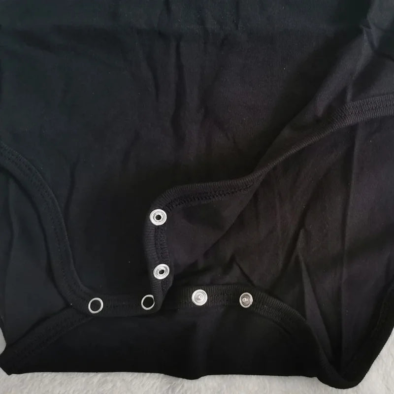 ABDL Adult Baby Black Bodysuit With Snaps/Adult Long Sleeve Bodysuit Romper /Adult Jumpsuit/Adult Onesie