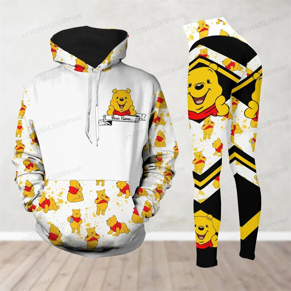 Disney Winnie the Pooh Hoodies and Leggings, Custom Winnie the Pooh 3D Printed Sweatshirts, Womens Yoga Pants Set 2025