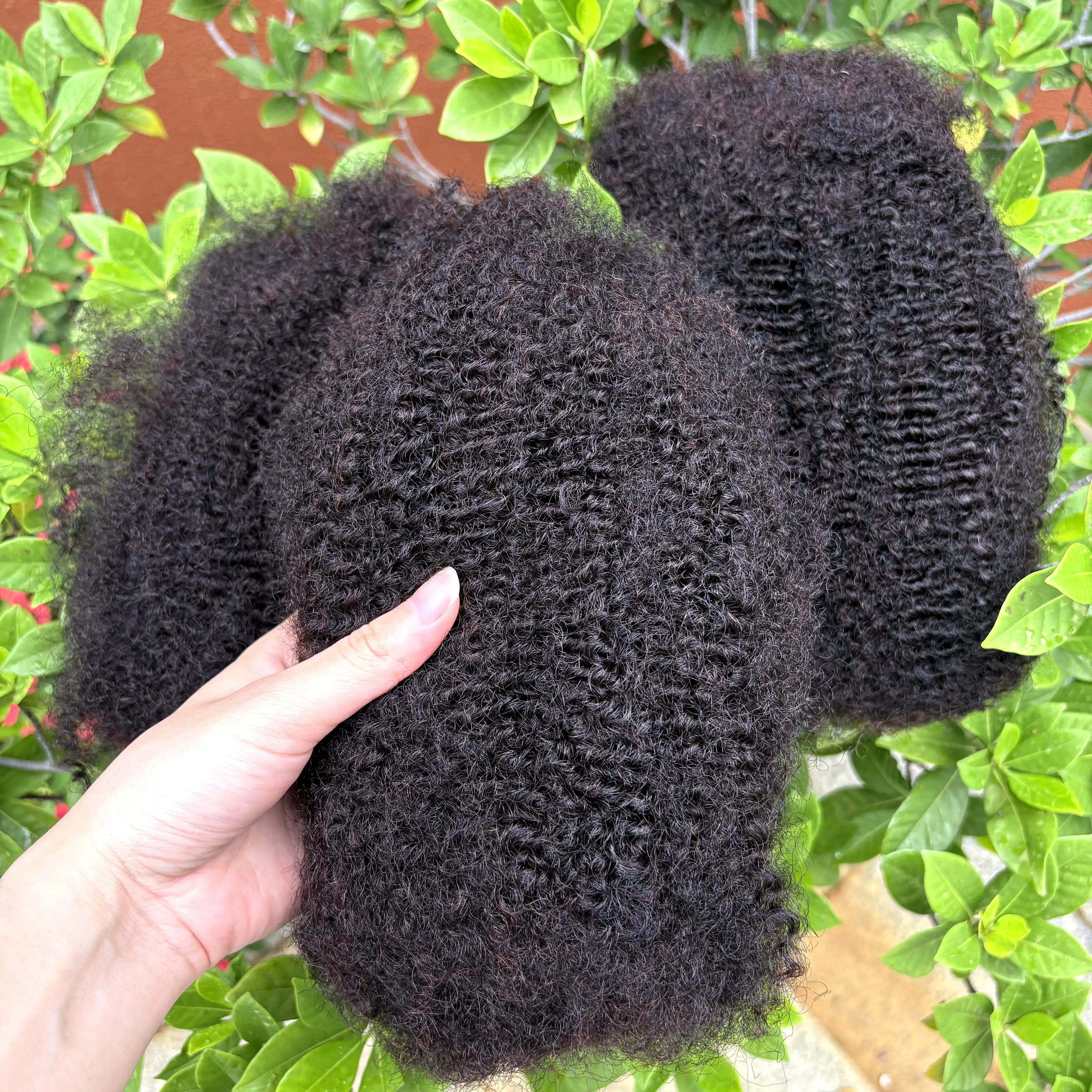 10-16Inch Natural 4C Afro Kinky Curly Bulk Human Hair Extensions No Weft Brazilian Remy Bulk for Locs Braiding Hair