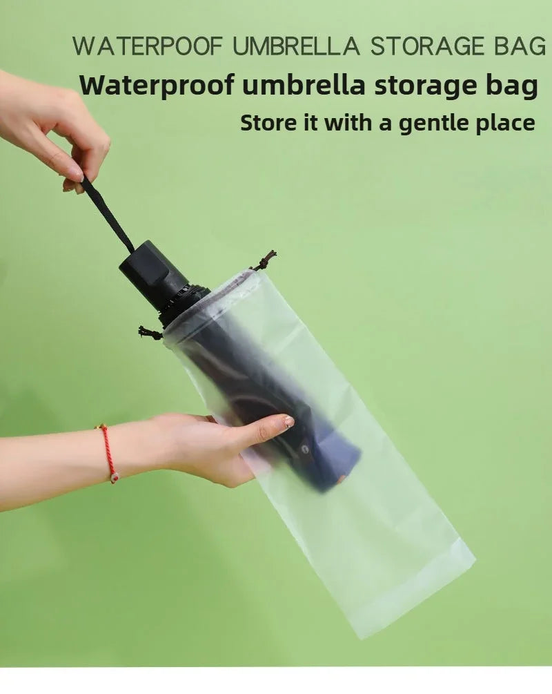 Waterproof Sandproof Umbrella Pouch with Drawstring Reusable Storage Bag for Home Travel umbrella cover umbrella spare