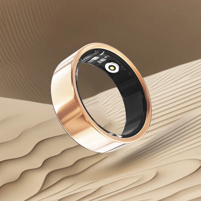 Smart Ring Heart Rate Health Monitor with Oxygen Sleep Blood Pressure Tracking Waterproof Multi-Sport Gesture Control