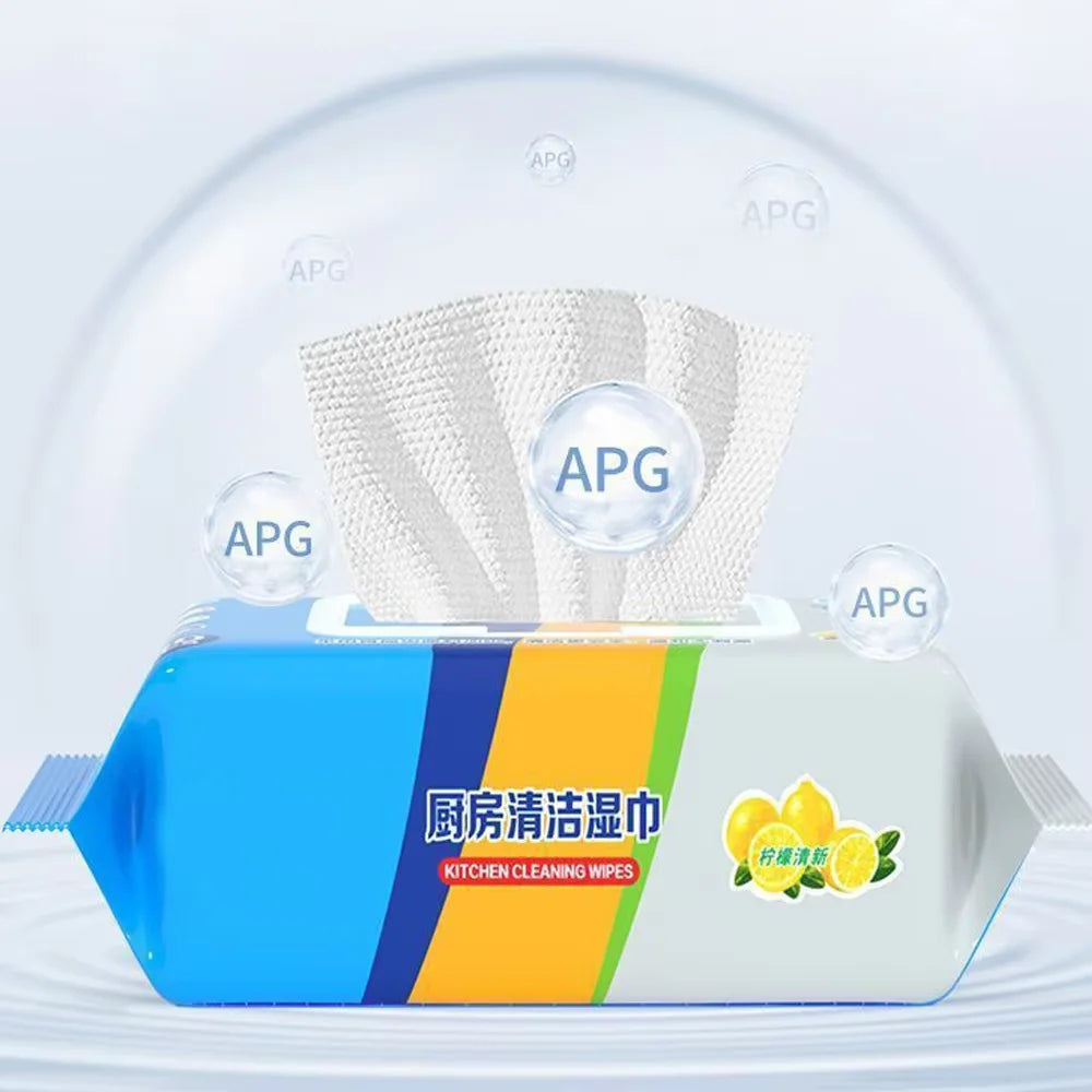 Kitchen Wipes To Remove Oil and Dirt Household Cleaning Hood Special One Wipe Clean Wet Paper Towels Disposable Facial Wipes