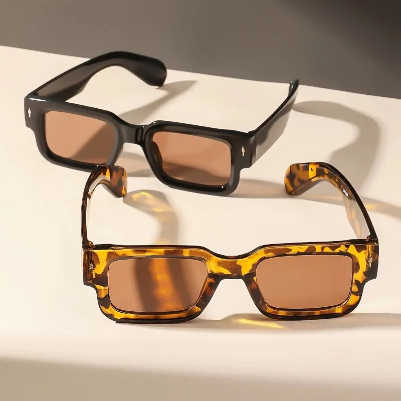 1PC Unisex Retro Square Sunglasses Classic UV Protection Plastic Frame Shades Outdoor Travel Driving Glasses UV400 Eyewear