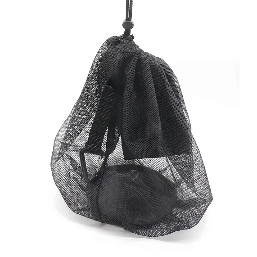 Portable Drawstring Basketball Backpack Mesh Bag Football Soccer Volleyball Ball Storage Bags Outdoor Sports Cycling Equipment