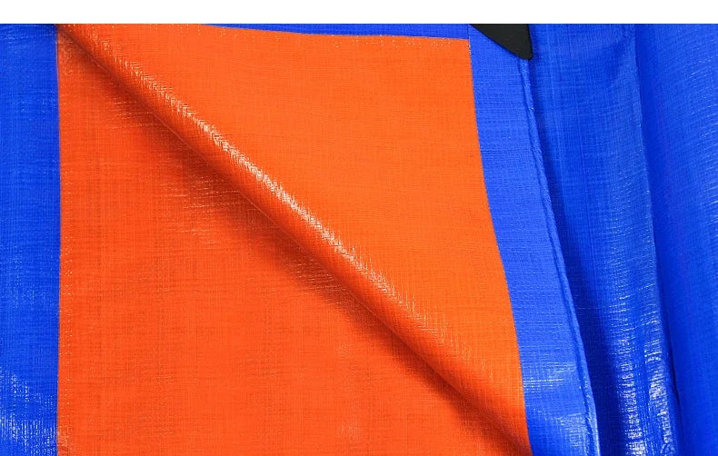 2X2m 2X3m Waterproof Blue Orange Plastic PE Tent Tarp UV Protective Tarp Awnings Awnings Summer Backyard Gardens Rain Cover