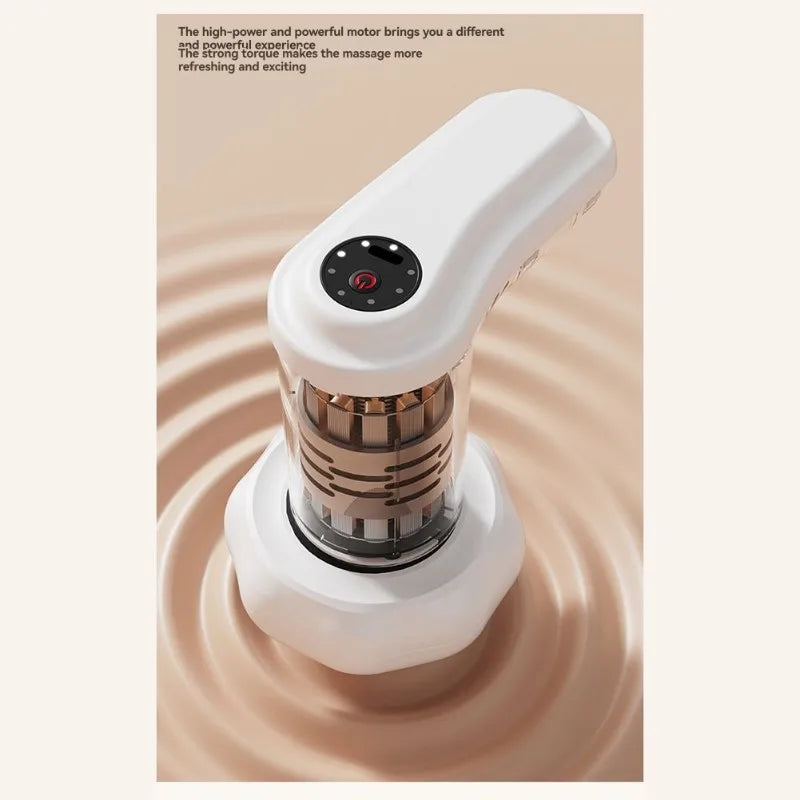 A01V-Portable Electric Body Massager With 6 Heads - Multi-Function Fat Reducer For Home Use, Low Noise