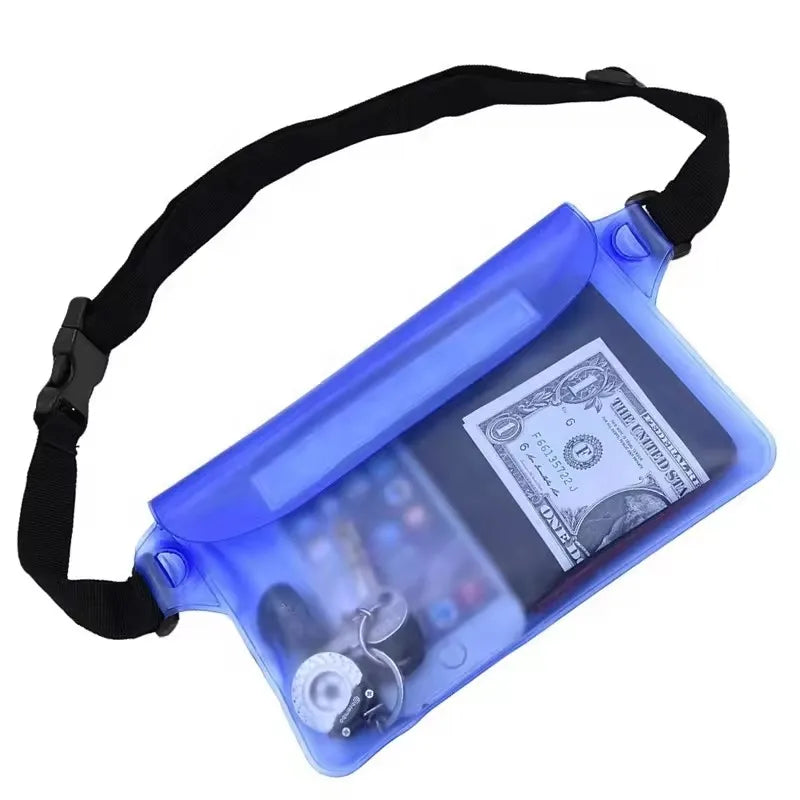 Waterproof Pouch Mobile Phone Case With Waist Strap Multi Color Swimming Storage Bag Phone Moisture Proof Dry Bag For Cell Phone