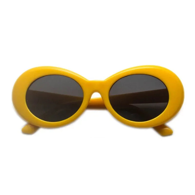 New Retro Oval Sunglasses Man Vintage Fashion Sun Glasses Classic White Black Lentes De Sol Mujer UV400 Gafas De Sol