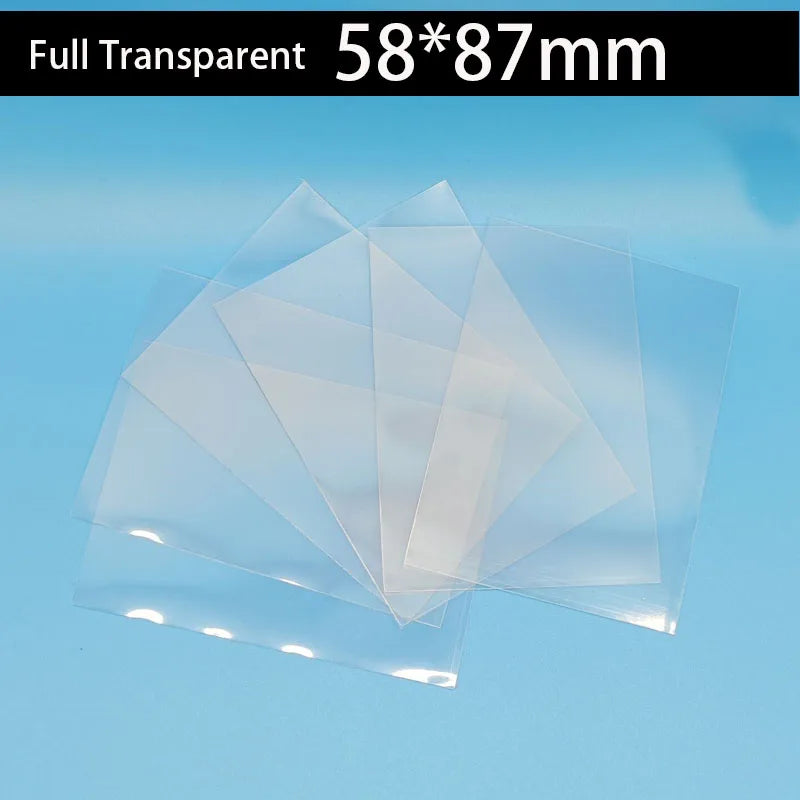 50PCS Laser Heart fireworks butterfly Flashing Holographic Transparent Clear Card Film Sleeves Super Idol Photo Protector Cover