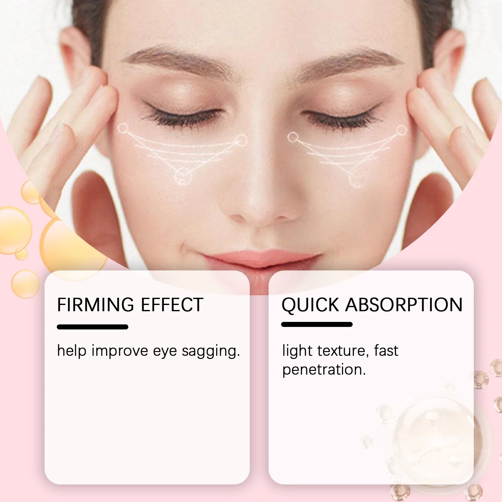 Anti Wrinkle Eye Cream Hydration Moisturizing Compact Wrinkle Reduce Eye Fine Sagging Line Defense Restore Eye Elasticity Cream