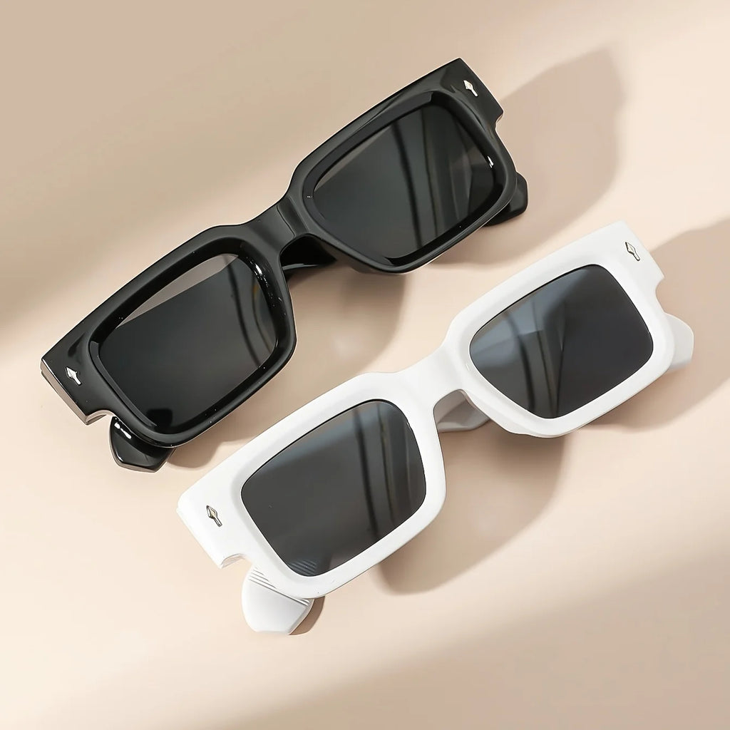 1PC Unisex Retro Square Sunglasses Classic UV Protection Plastic Frame Shades Outdoor Travel Driving Glasses UV400 Eyewear