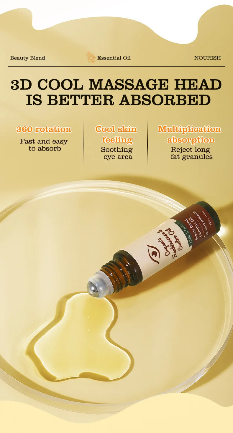 Castor Oil Eye Serum Anti-wrinkle Remove Dark Circles Eye Bags Anti-puffiness Lift Firm Moisturize Nourish Massage Eye Care 10ml