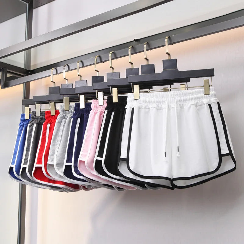 Summer Men and Women casual loose straight shorts lady stylish thin breathable wide leg gym short pants Women yoga Shorts