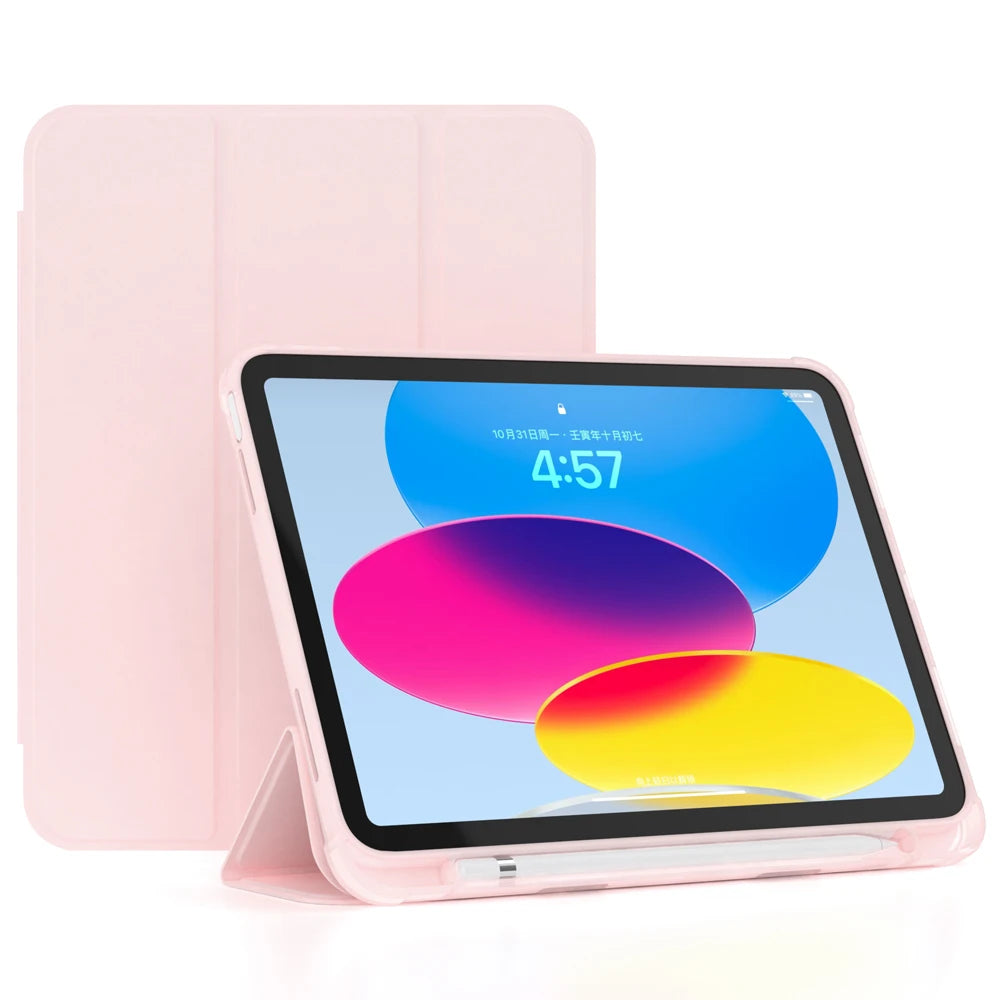 For iPad 10 10th Generation Case with Pencil Holder Silicone Back Cover For iPad Pro 11 Air 5 10 9 10 2 9th 10th Gen 2022 A2696
