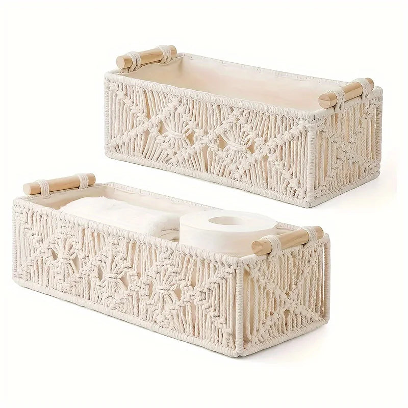 Grid Sorting Organizer for Home, Bathroom, Bedroom, Living Room - Boho Decor Storage Basket,  Bathroom Organizers & Storage