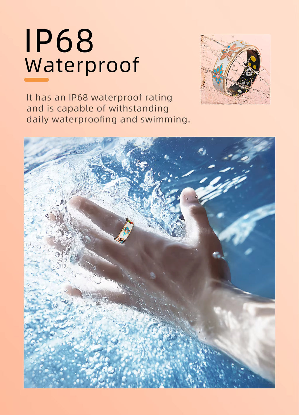 New2026 Smart Ring Color Enamels Women Female Stainless Steel Intelligent Finger Rings IP68 Waterproof Smartring Fitness Tracker
